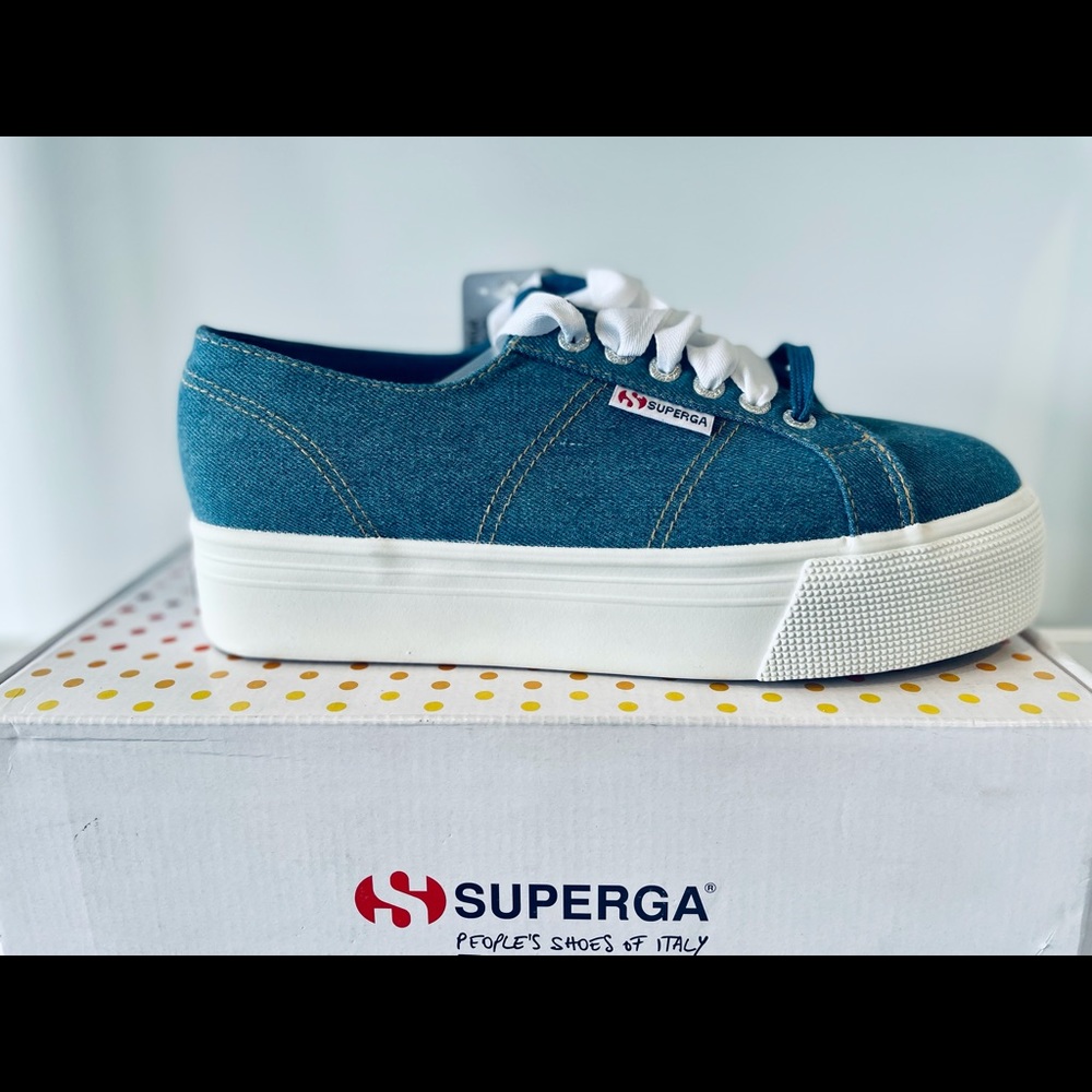 ✨HOST PICK ✨ SUPERGA  | Denim platform sneakers (NWT) - Picture 6 of 8